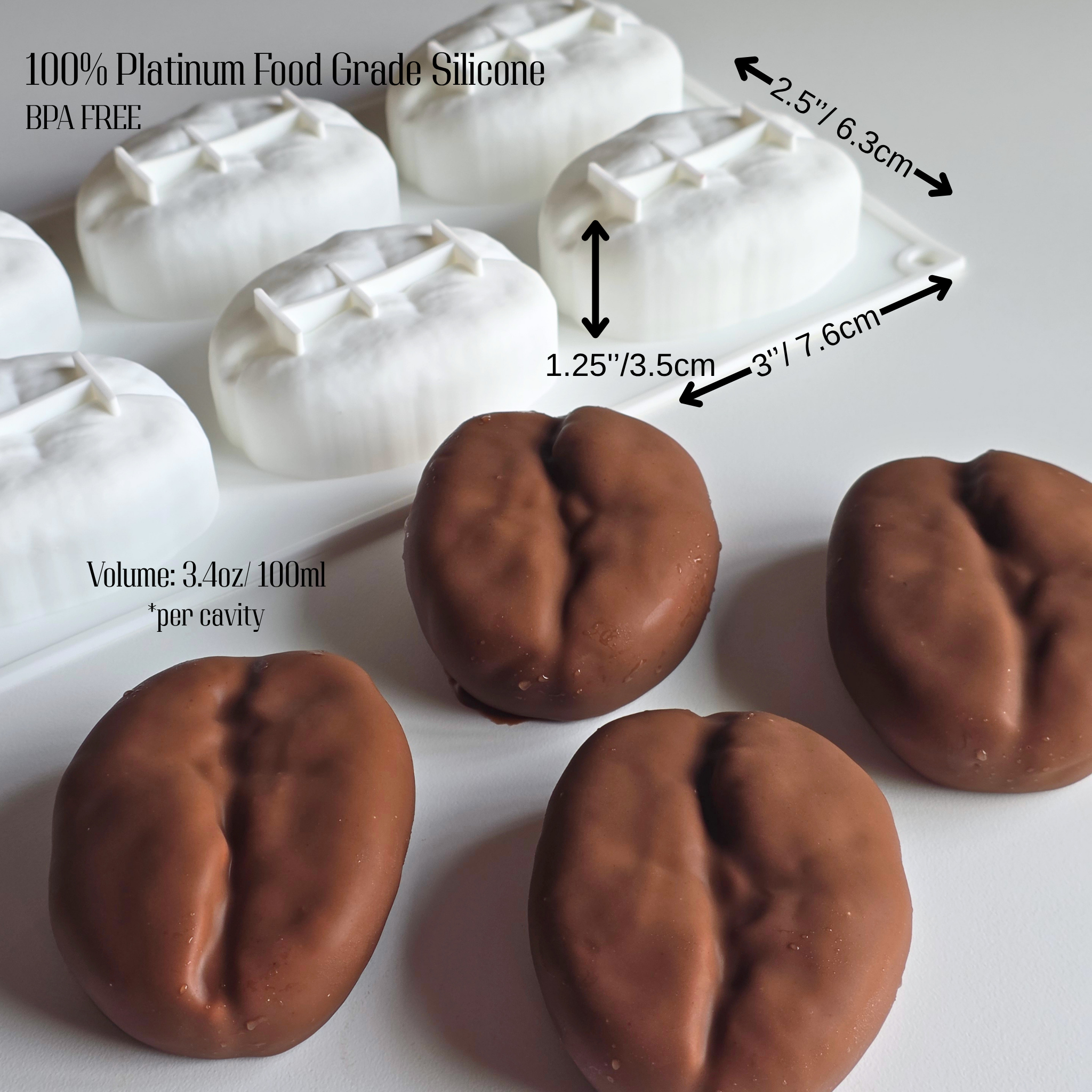 Coffee Silicone Mold for Viral beautiful Desserts Realistic  100% Platinum silicone